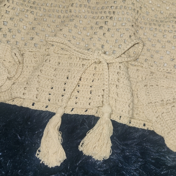 Nwt elan 100% cotton knit long sleeve shirt size small tan and white - Picture 3 of 5